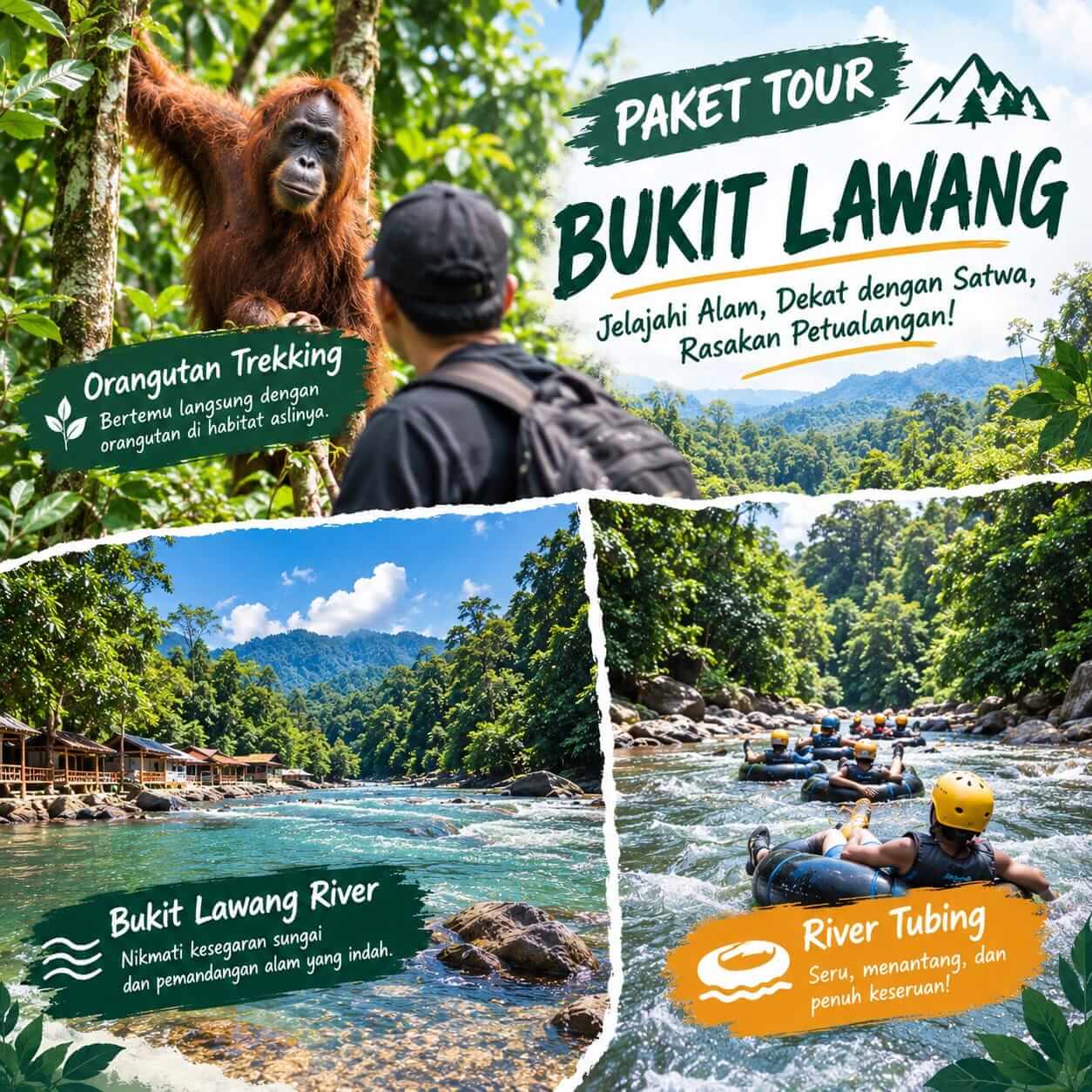 Paket Wisata Bukit Lawang 2H1M - TravelEiden Medan